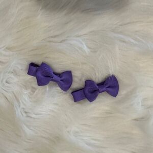 SET of Regal Purple 1 1/2" Mini Bow Tie Bows 7730  Handmade NWT Boutique